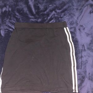 Black mini skirt
